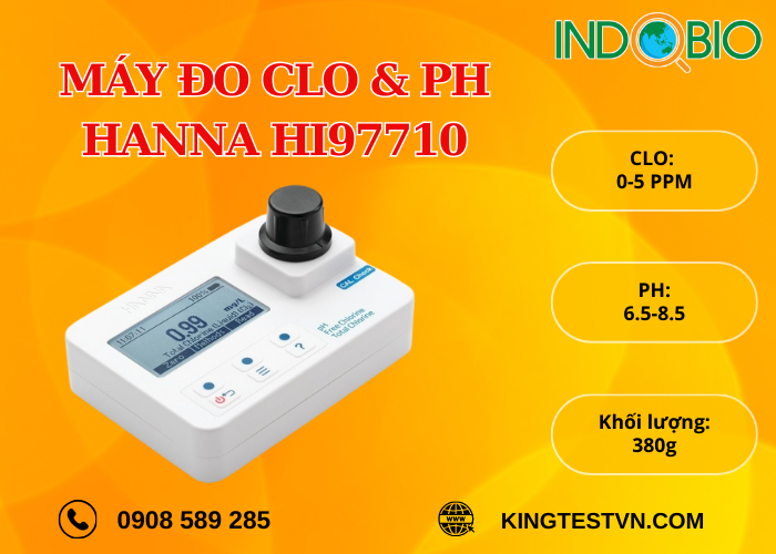Máy đo nồng độ clo và pH Hanna HI97710